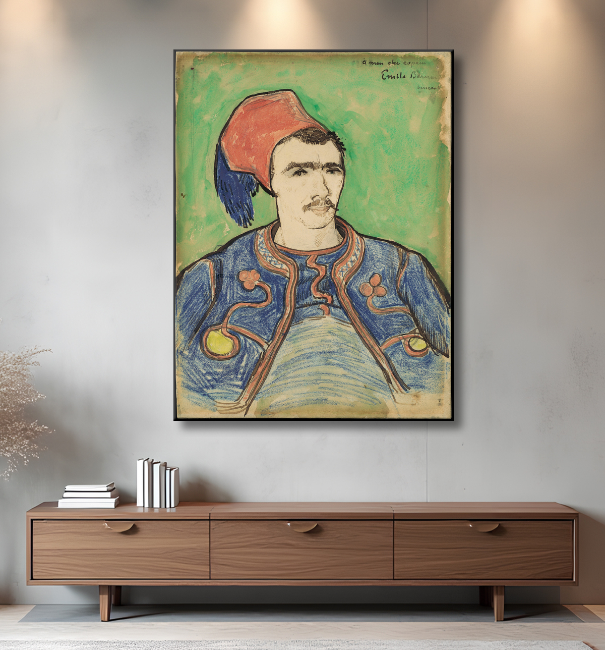 Reproduction Le Zouave de Vincent van Gogh avec decor