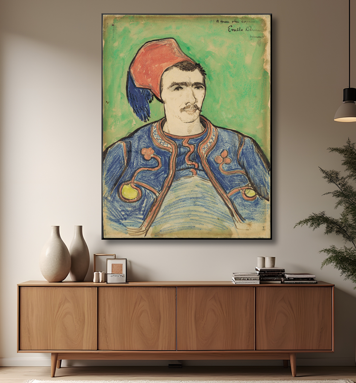 Reproduction Le Zouave de Vincent van Gogh avec decor