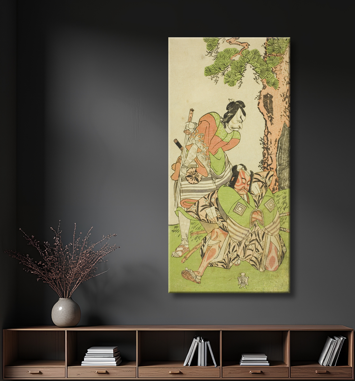 Reproduction Les acteurs Ichikawa Danzo III avec decor