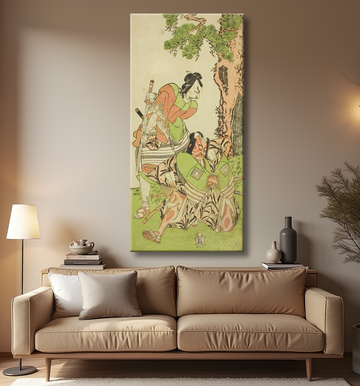 Reproduction Les acteurs Ichikawa Danzo III avec decor