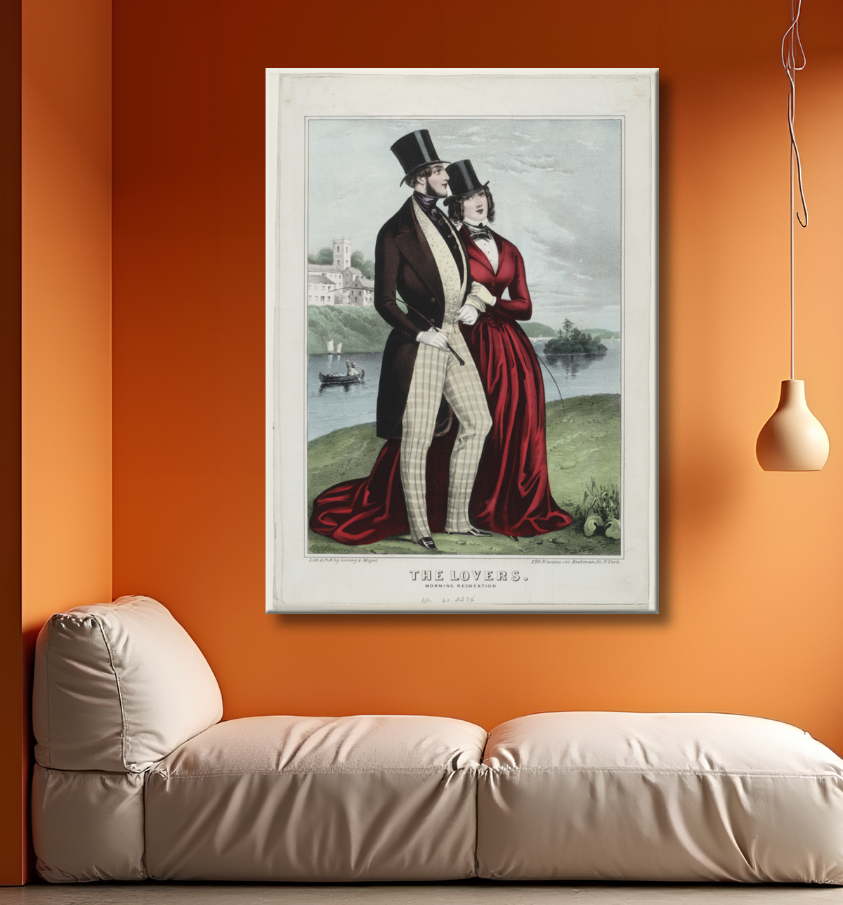 Reproduction Les amoureux de Sarony, Napoleon avec decor