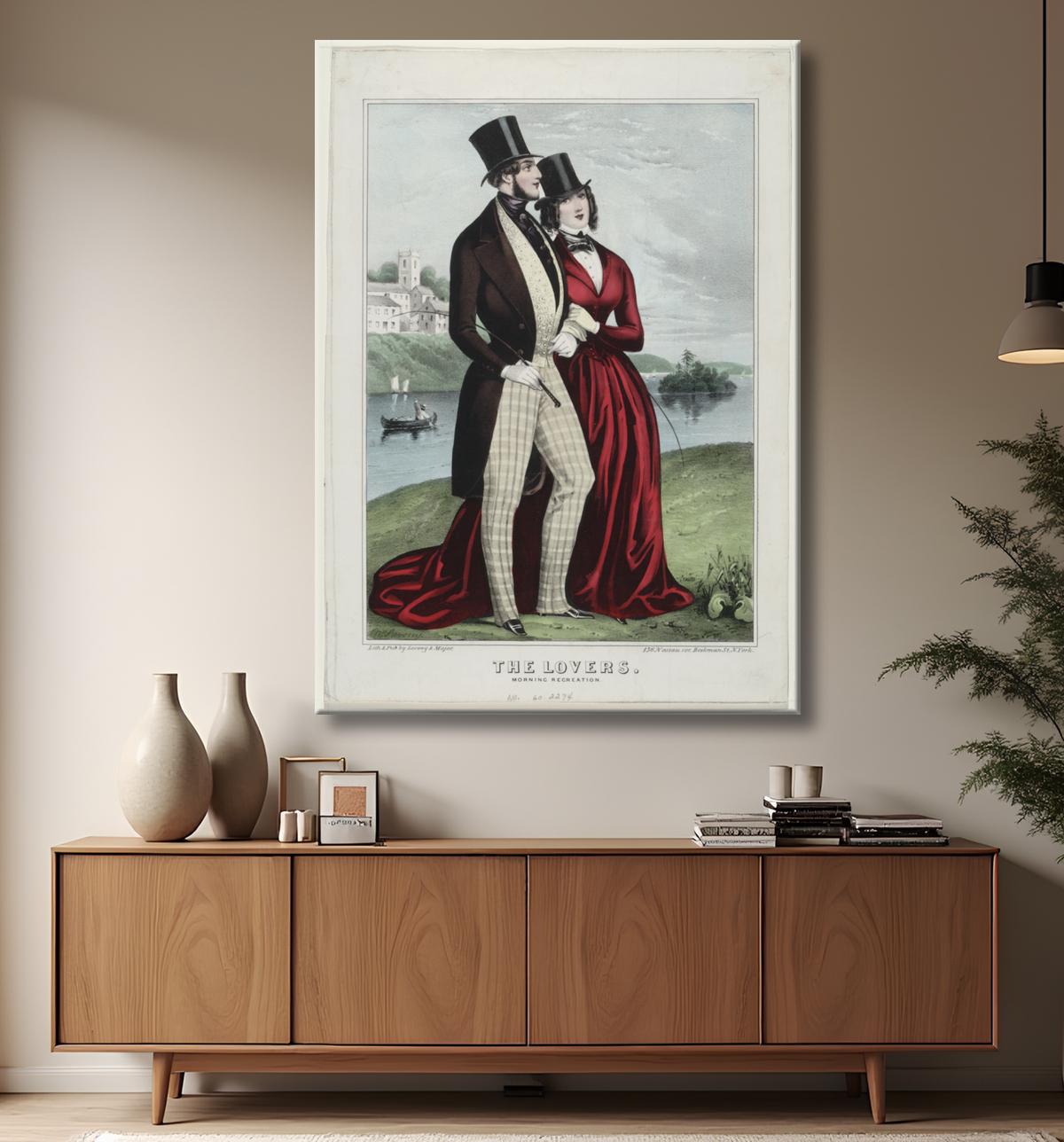 Reproduction Les amoureux de Sarony, Napoleon avec decor
