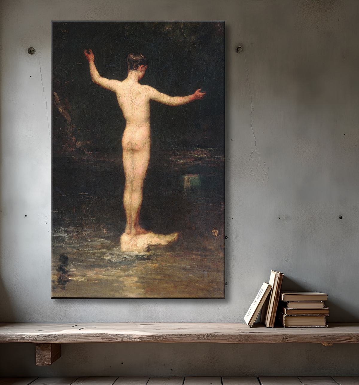 Reproduction Les baigneurs de William Morris Hunt avec decor