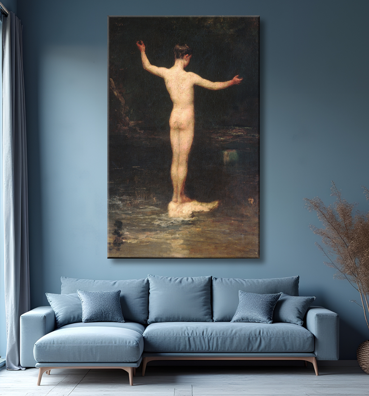 Reproduction Les baigneurs de William Morris Hunt avec decor