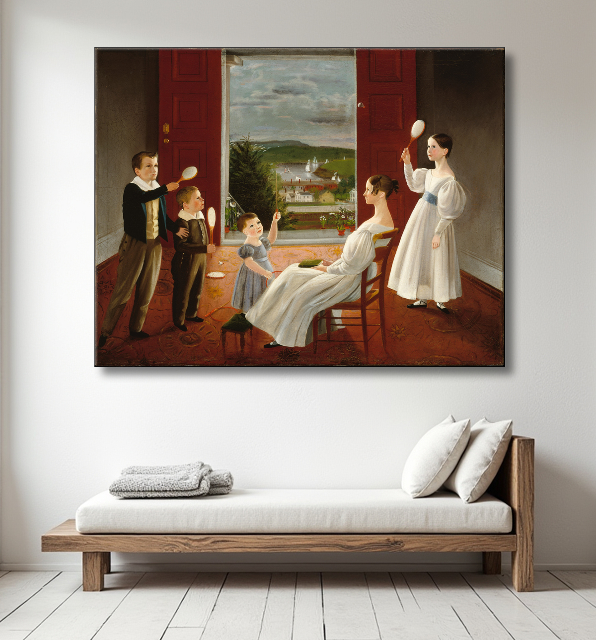 Reproduction Les enfants de Nathan Starr de Ambrose Andrews avec decor