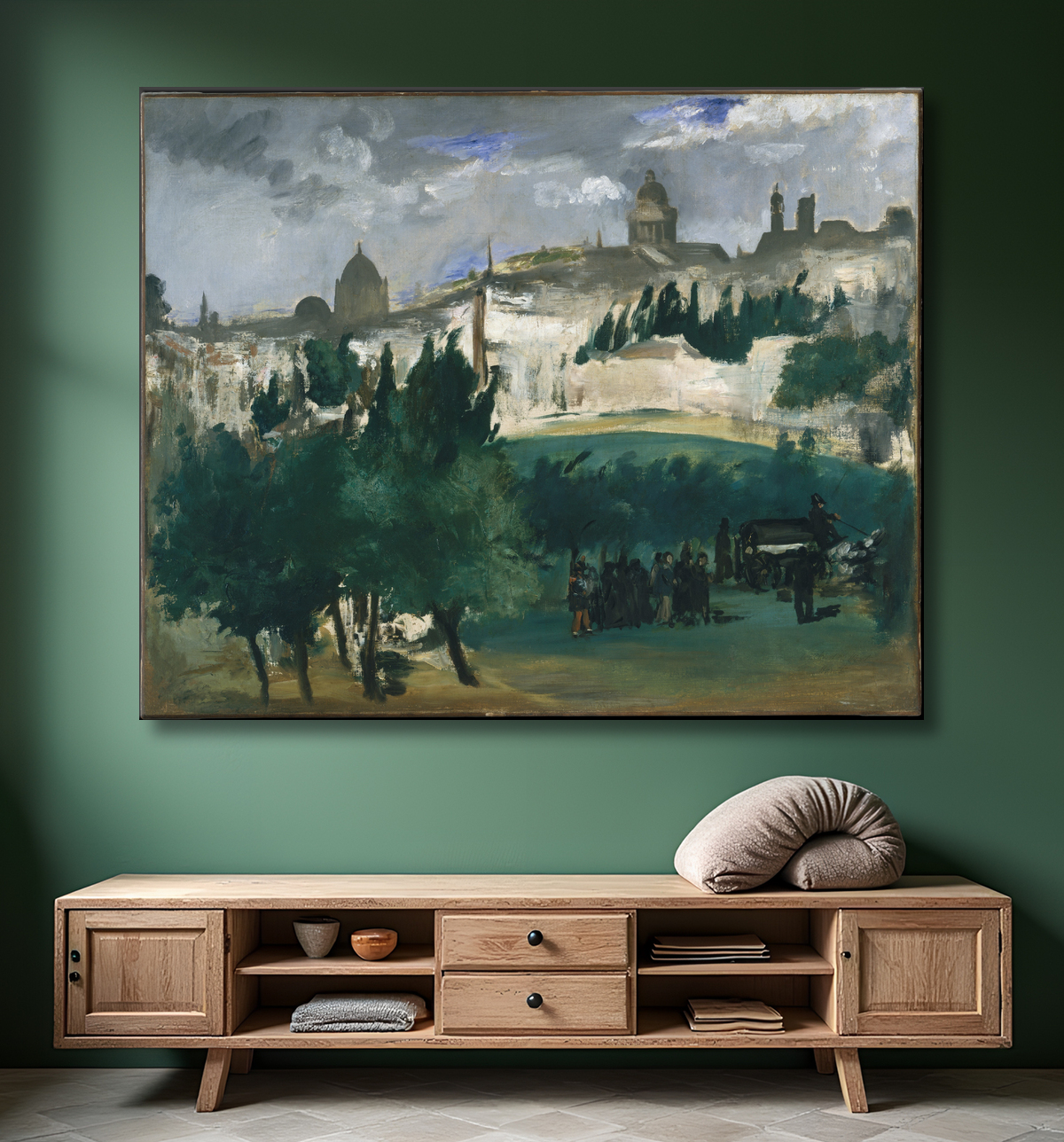 Reproduction Les funérailles de Edouard Manet avec decor