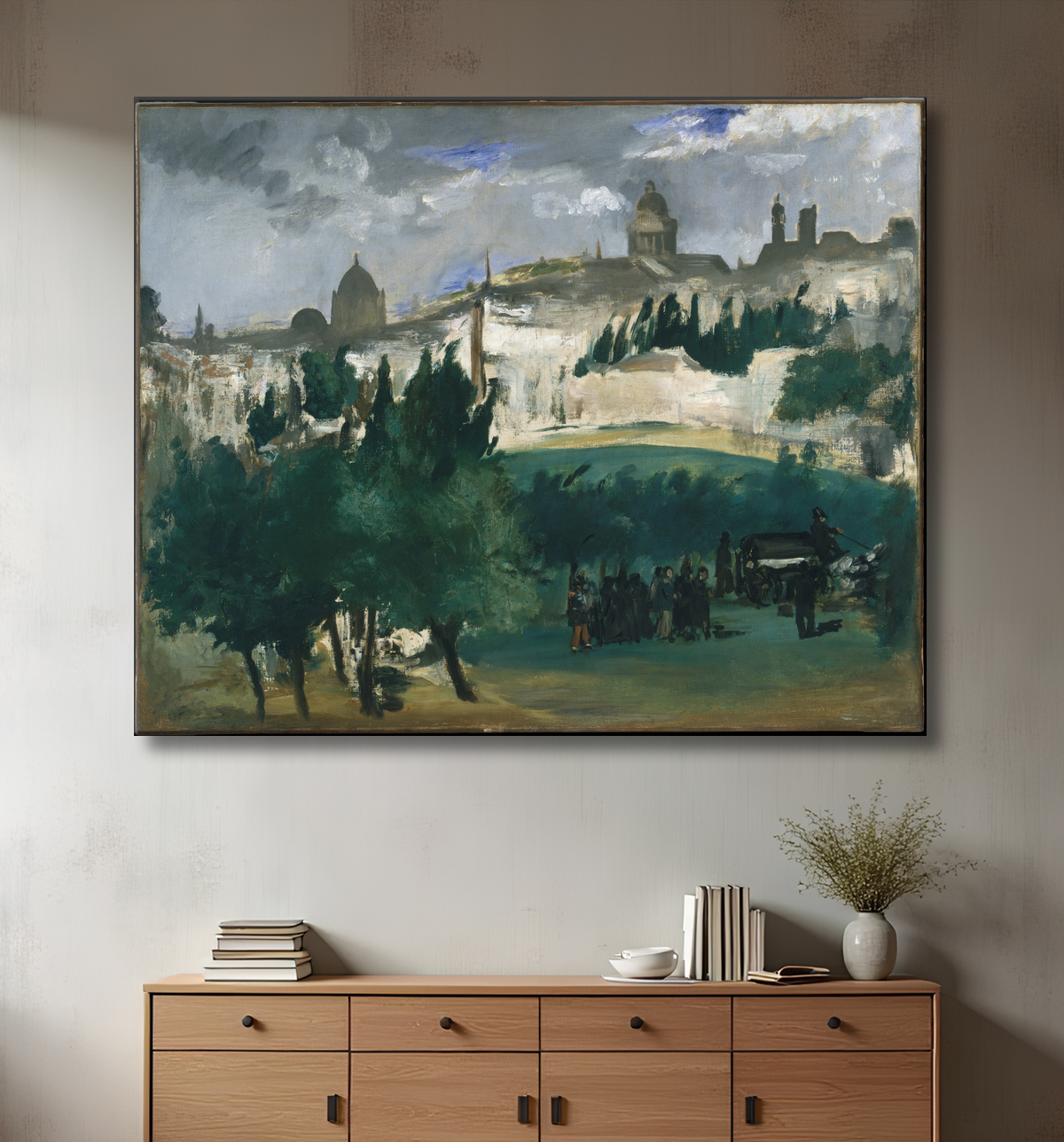 Reproduction Les funérailles de Edouard Manet avec decor