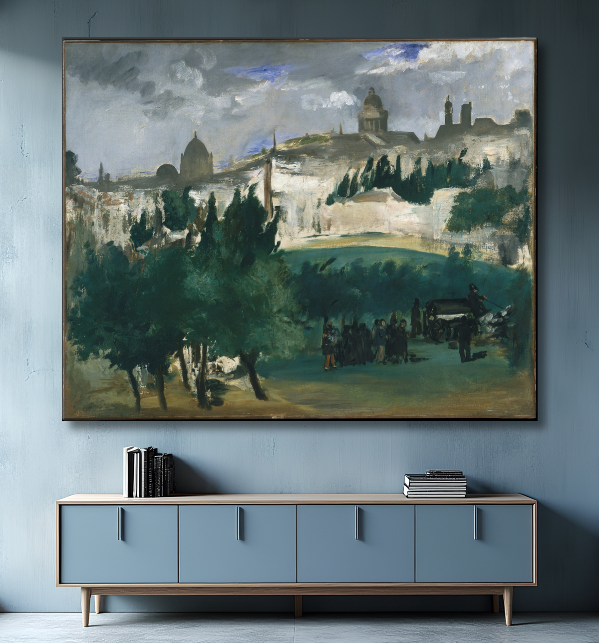 Reproduction Les funérailles de Edouard Manet avec decor