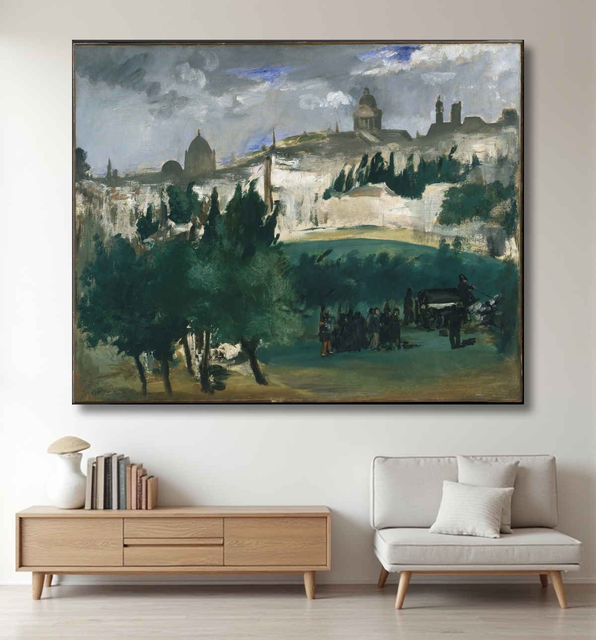 Reproduction Les funérailles de Edouard Manet avec decor