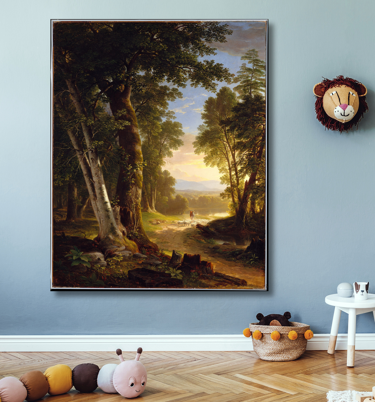 Reproduction Les Hêtres de Asher Brown Durand avec decor