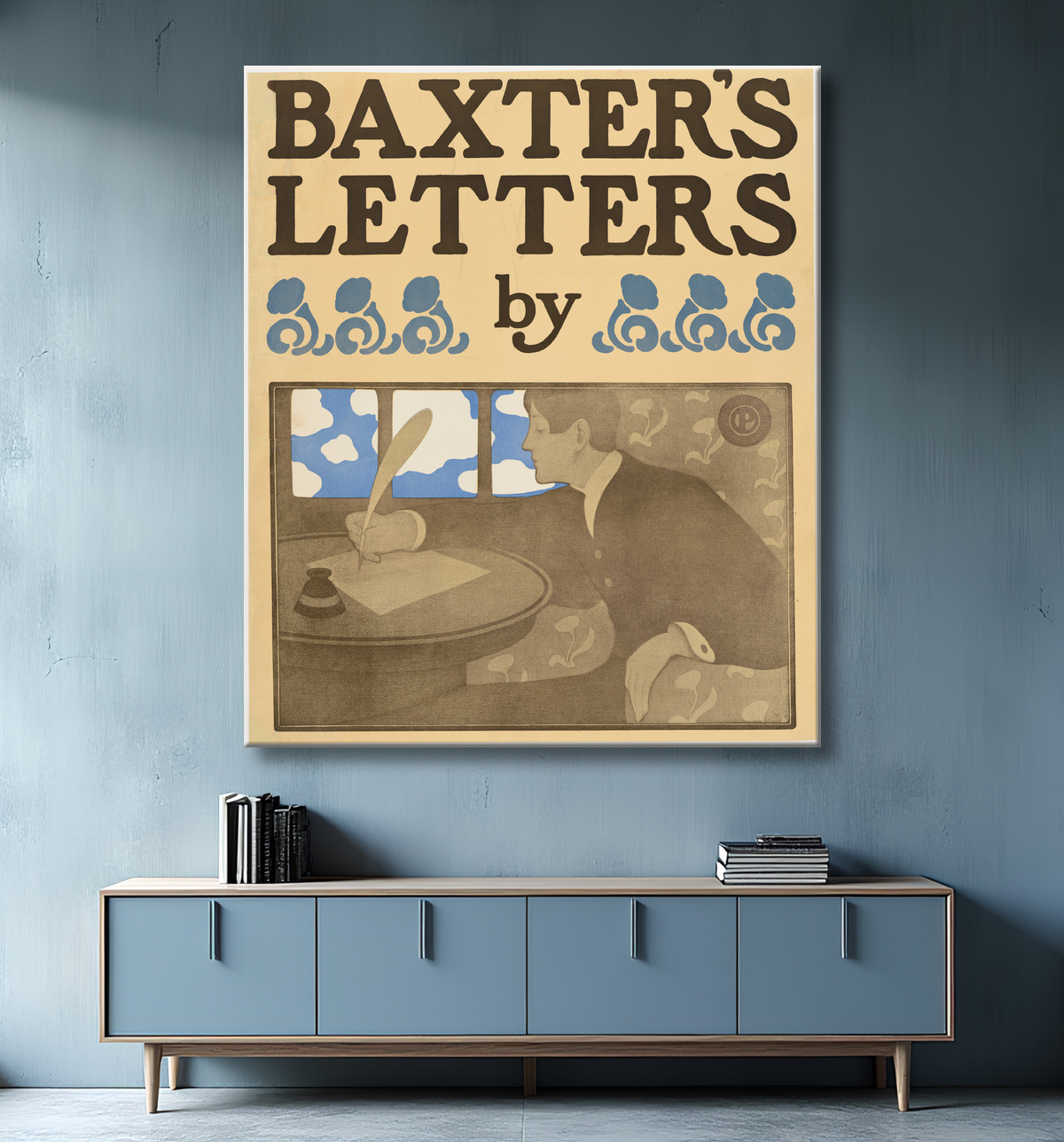 Reproduction Les lettres de Baxter de Anonymous, American, 19th century avec decor