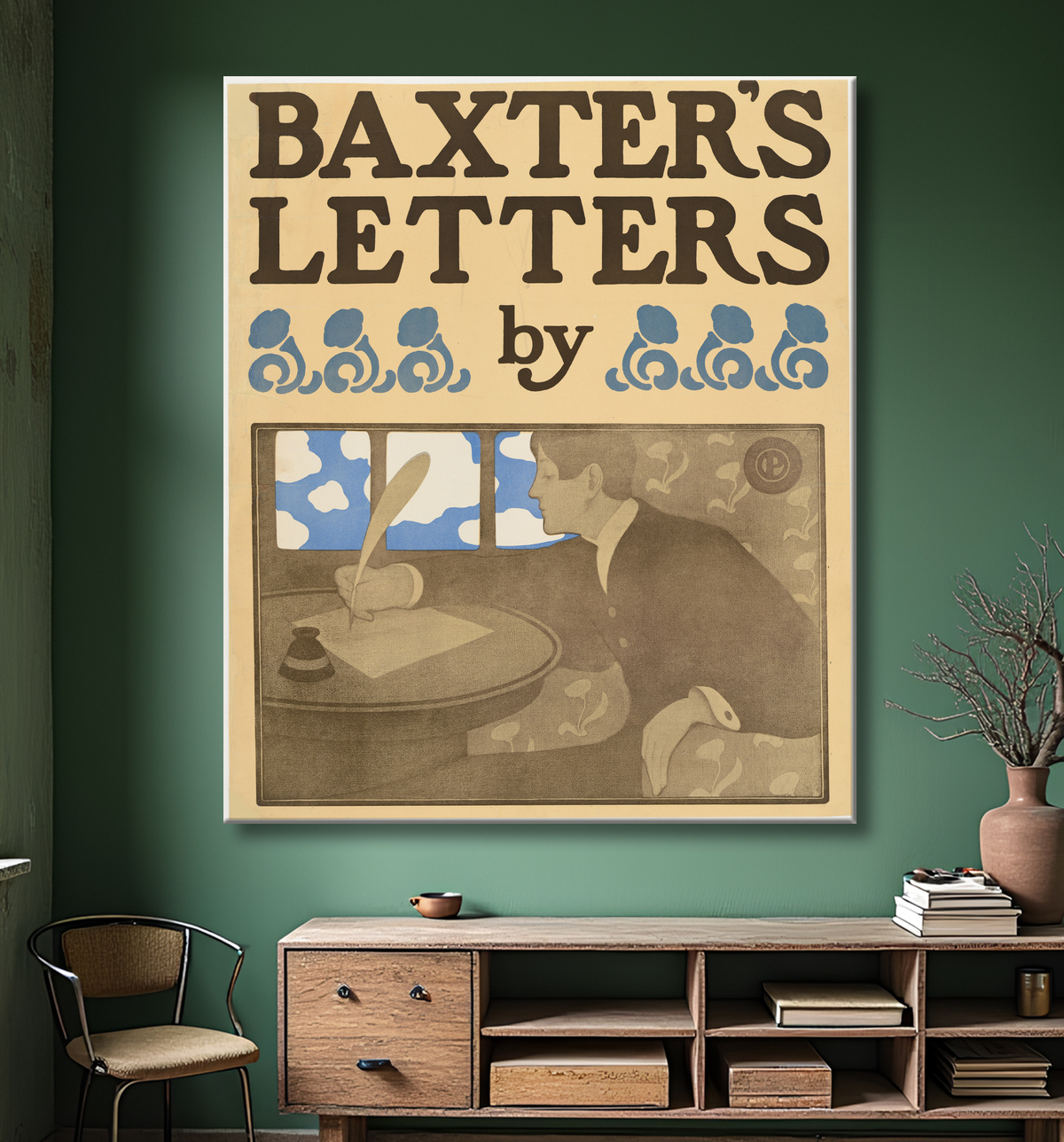 Reproduction Les lettres de Baxter de Anonymous, American, 19th century avec decor