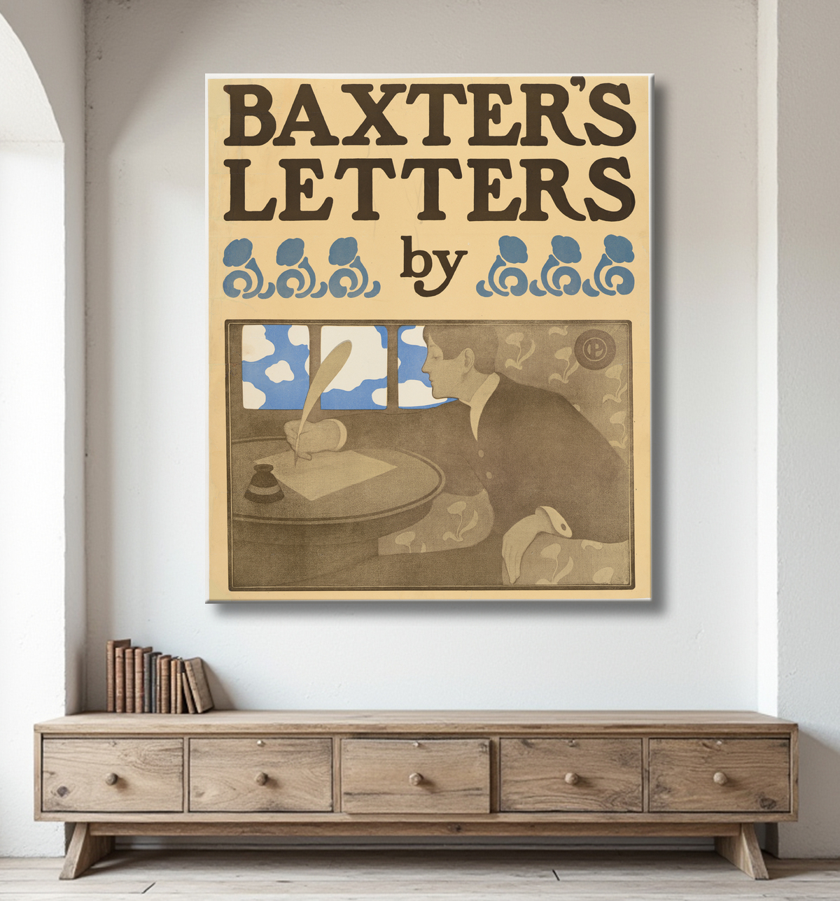 Reproduction Les lettres de Baxter de Anonymous, American, 19th century avec decor