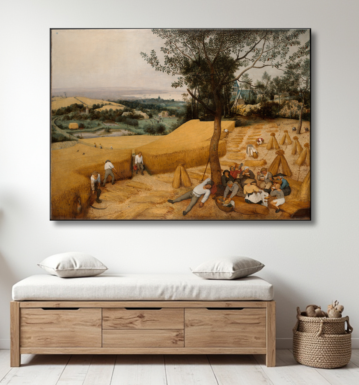 Reproduction Les Moissonneurs de Pieter Bruegel the Elder avec decor