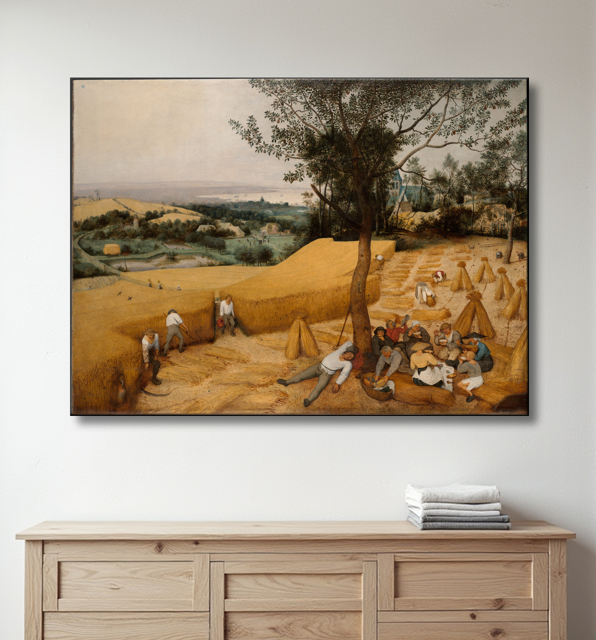 Reproduction Les Moissonneurs de Pieter Bruegel the Elder avec decor