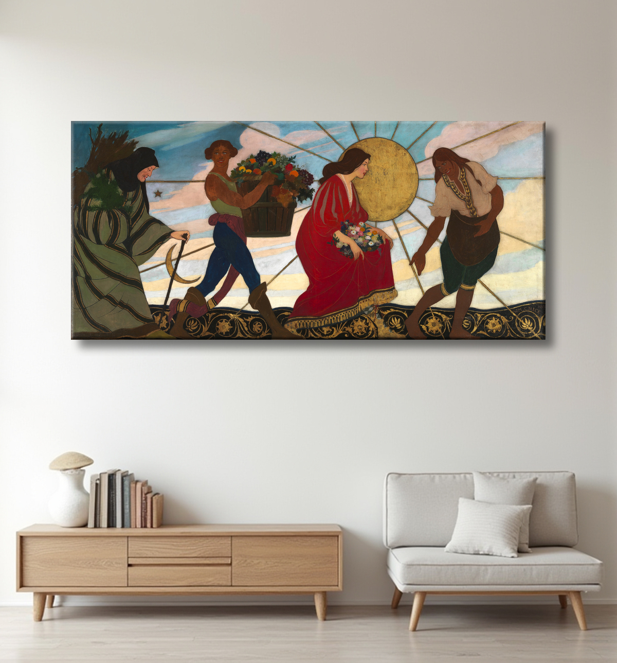 Reproduction Les quatre saisons de William Clarke Rice, born Brooklyn, NY 1875-died New York City 1928 avec decor