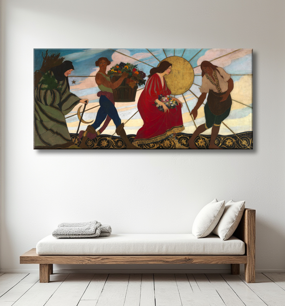 Reproduction Les quatre saisons de William Clarke Rice, born Brooklyn, NY 1875-died New York City 1928 avec decor