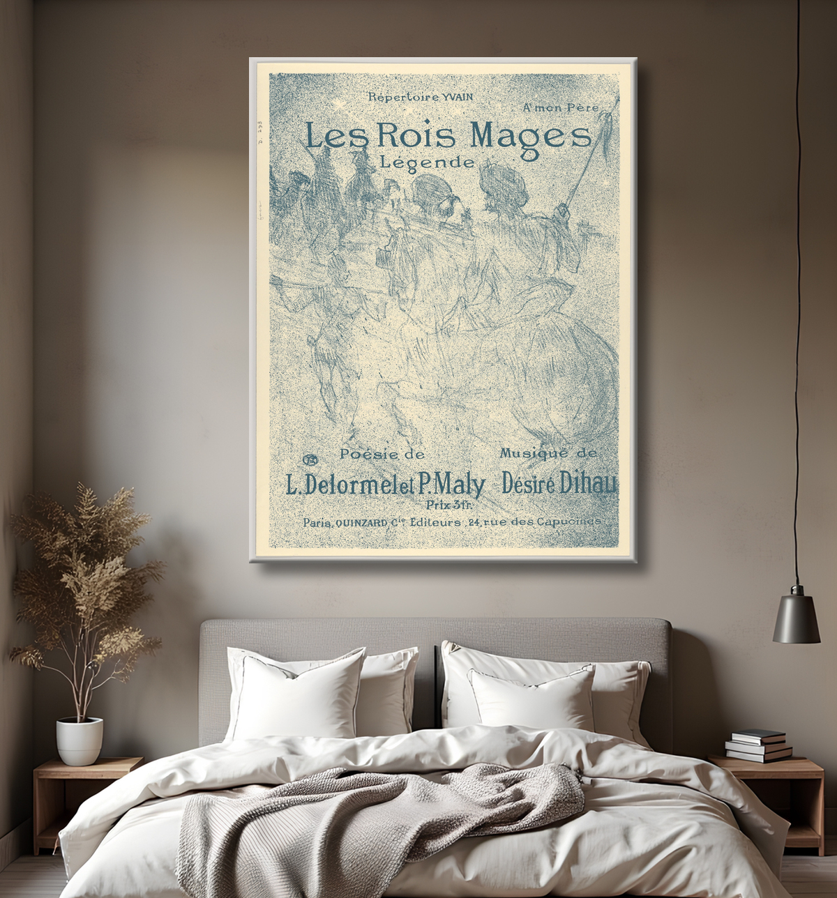 Reproduction Les Rois Mages de Henri de Toulouse-Lautrec avec decor