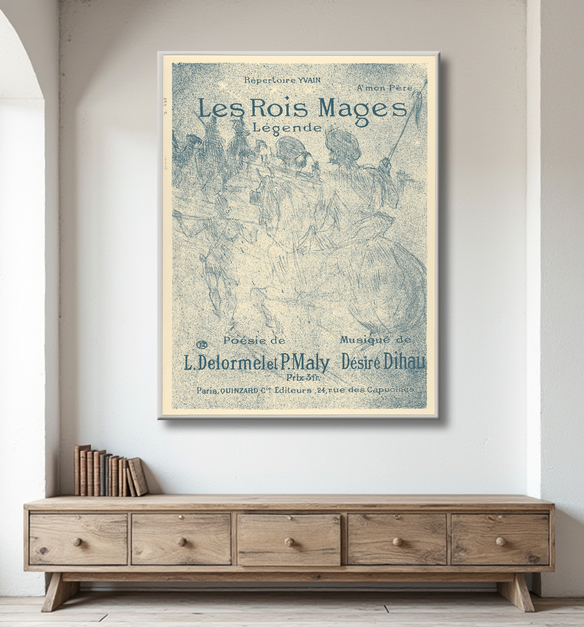 Reproduction Les Rois Mages de Henri de Toulouse-Lautrec avec decor