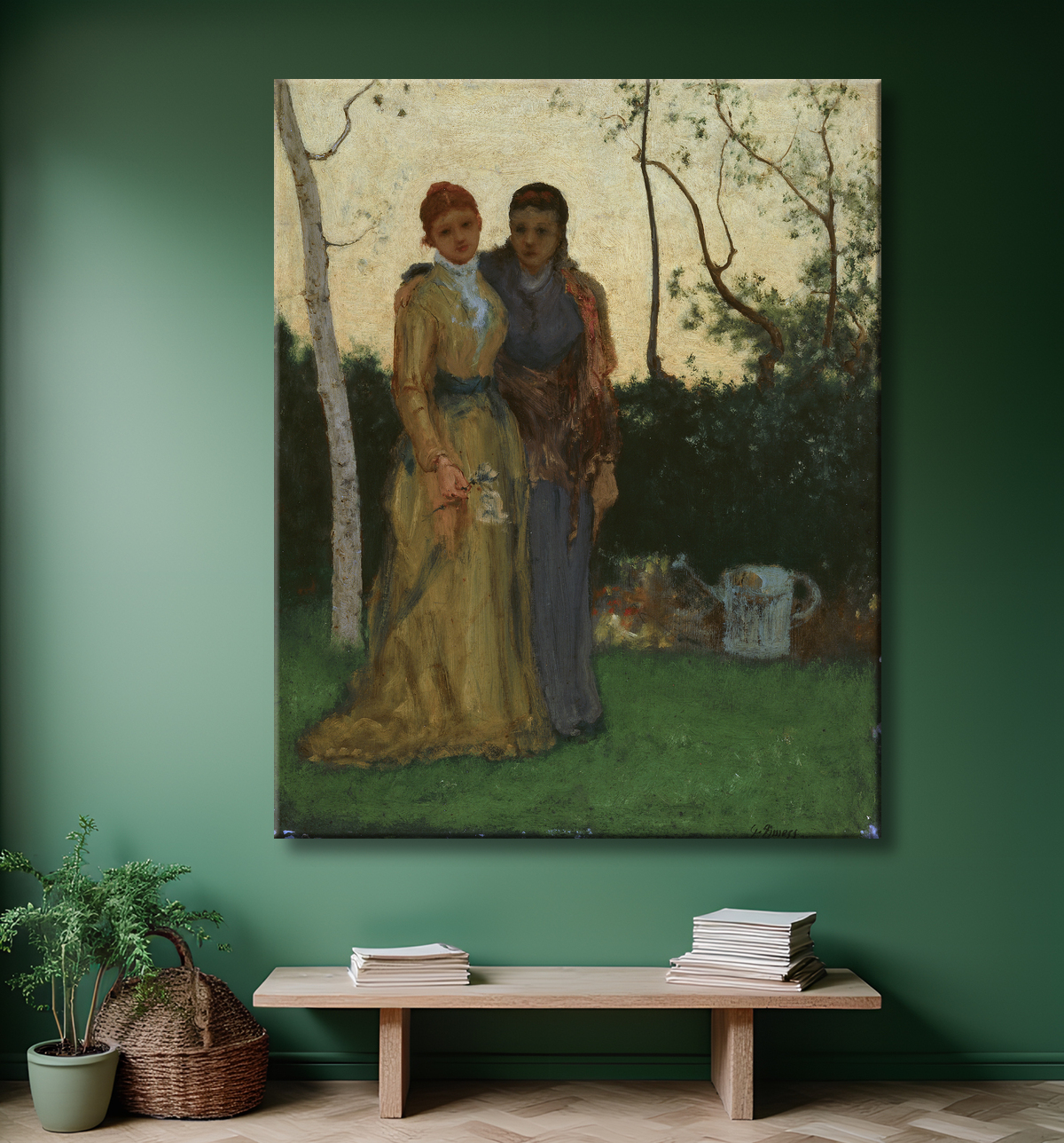 Reproduction Les sœurs de George Inness avec decor