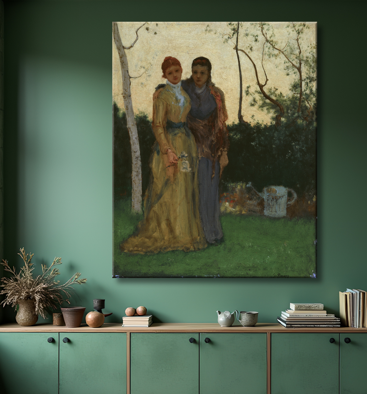 Reproduction Les sœurs de George Inness avec decor