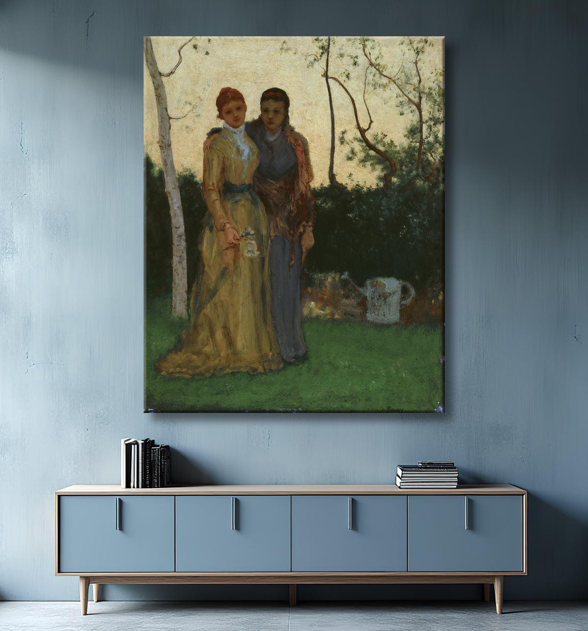Reproduction Les sœurs de George Inness avec decor