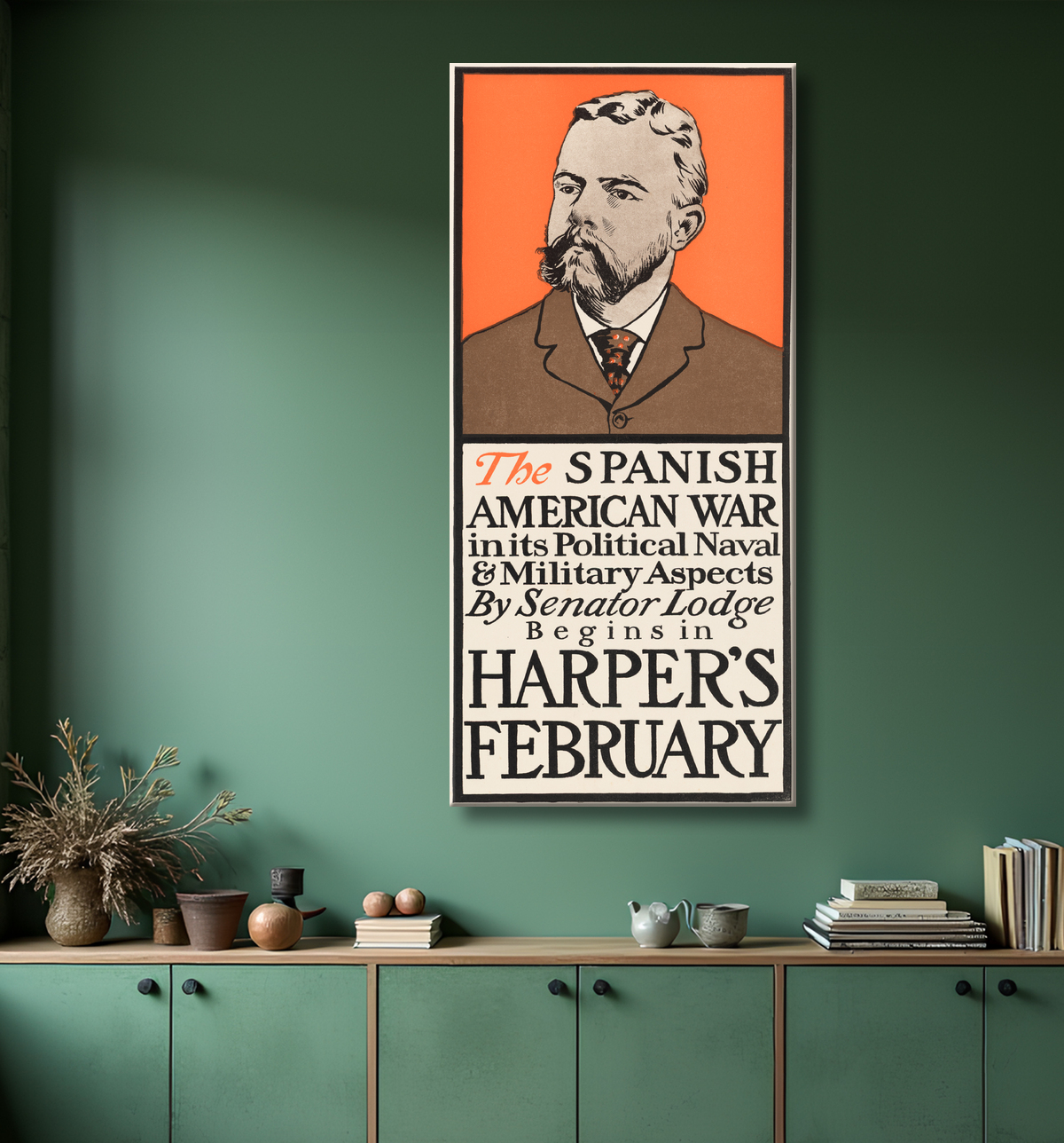 Reproduction Loge Henri Cabot de Edward Penfield, 2 Jun 1866 - 8 Feb 1925 avec decor