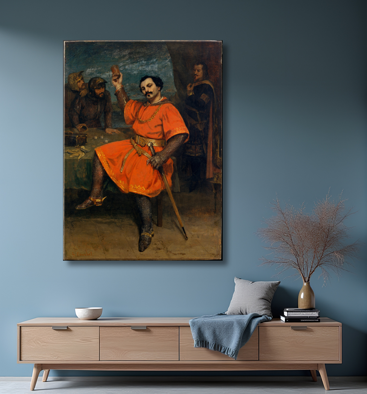 Reproduction Louis Gueymard (1822–1880) as Robert le Diable de Gustave Courbet avec decor