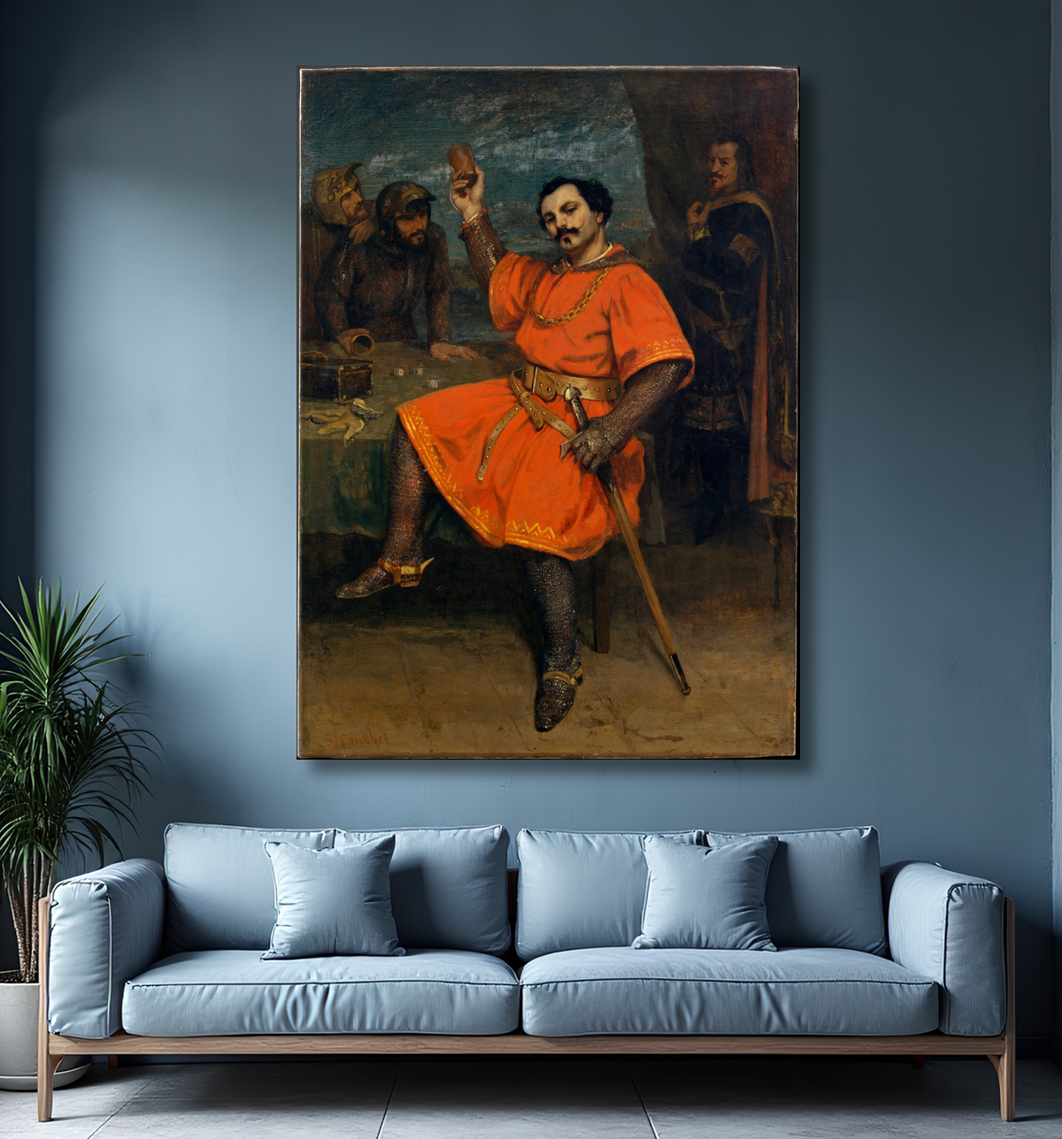 Reproduction Louis Gueymard (1822–1880) as Robert le Diable de Gustave Courbet avec decor