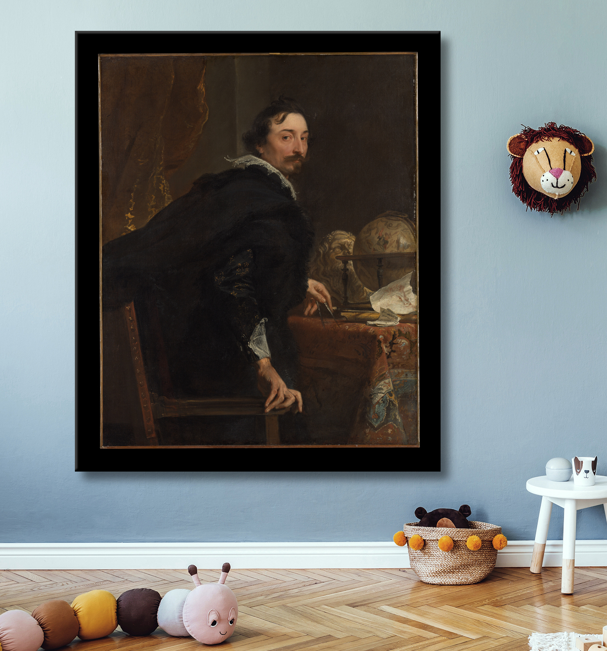 Reproduction Lucas van Uffel (mort en 1637) de Anthony van Dyck avec decor