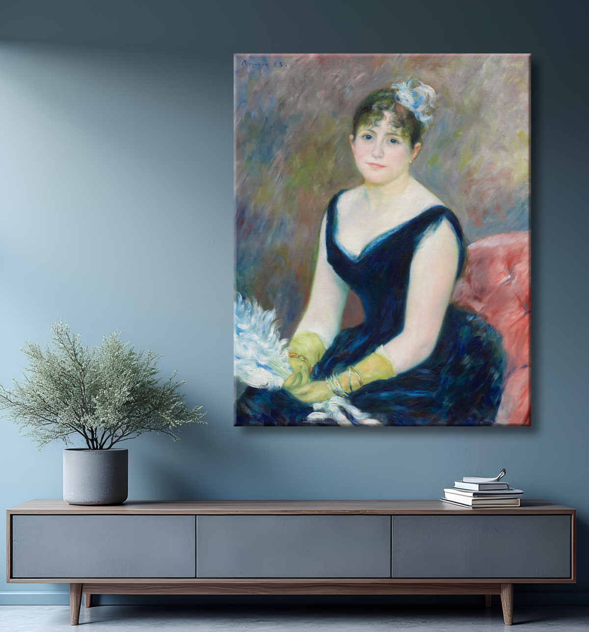 Reproduction Madame Léon Clapisson de Pierre-Auguste Renoir avec decor