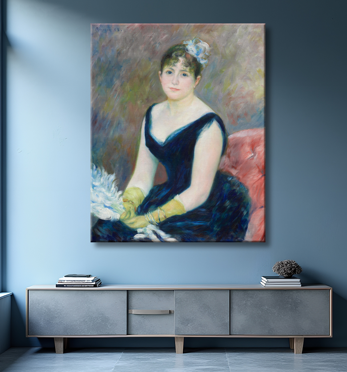 Reproduction Madame Léon Clapisson de Pierre-Auguste Renoir avec decor