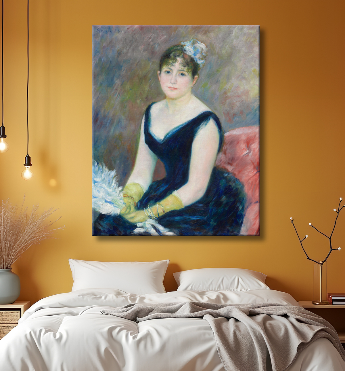 Reproduction Madame Léon Clapisson de Pierre-Auguste Renoir avec decor
