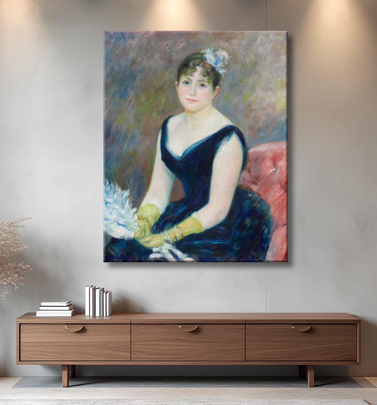 Reproduction Madame Léon Clapisson de Pierre-Auguste Renoir avec decor