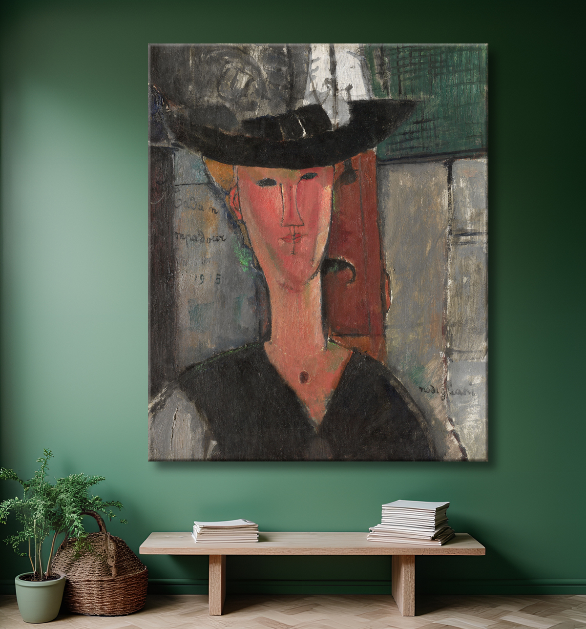 Reproduction Madame Pompadour de Amedeo Modigliani avec decor