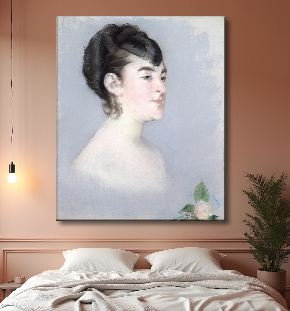 Reproduction Mademoiselle Isabelle Lemonnier (1857–1926) de Edouard Manet avec decor