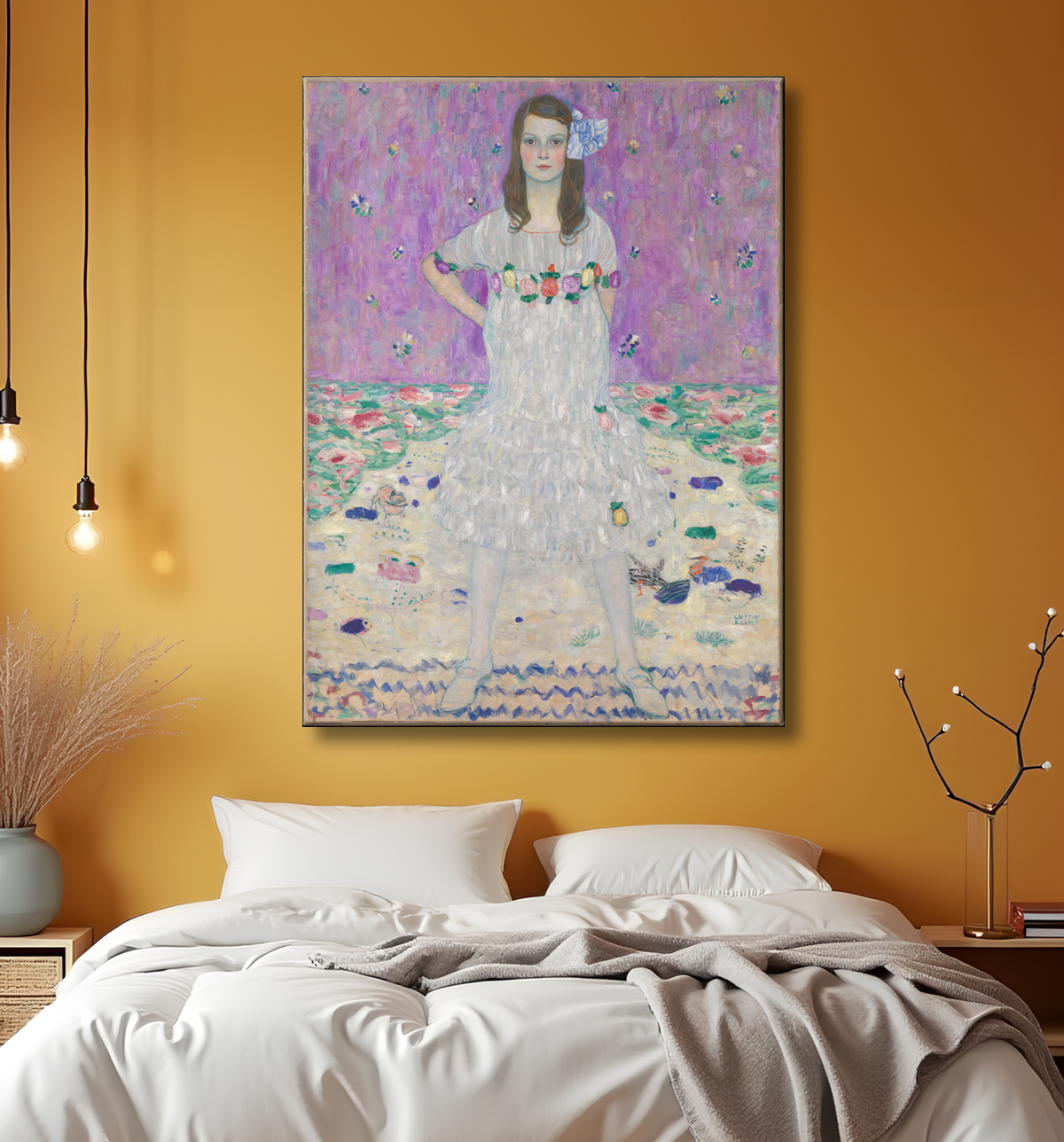 Reproduction Mäda Primavesi (1903-2000) de Gustav Klimt avec decor