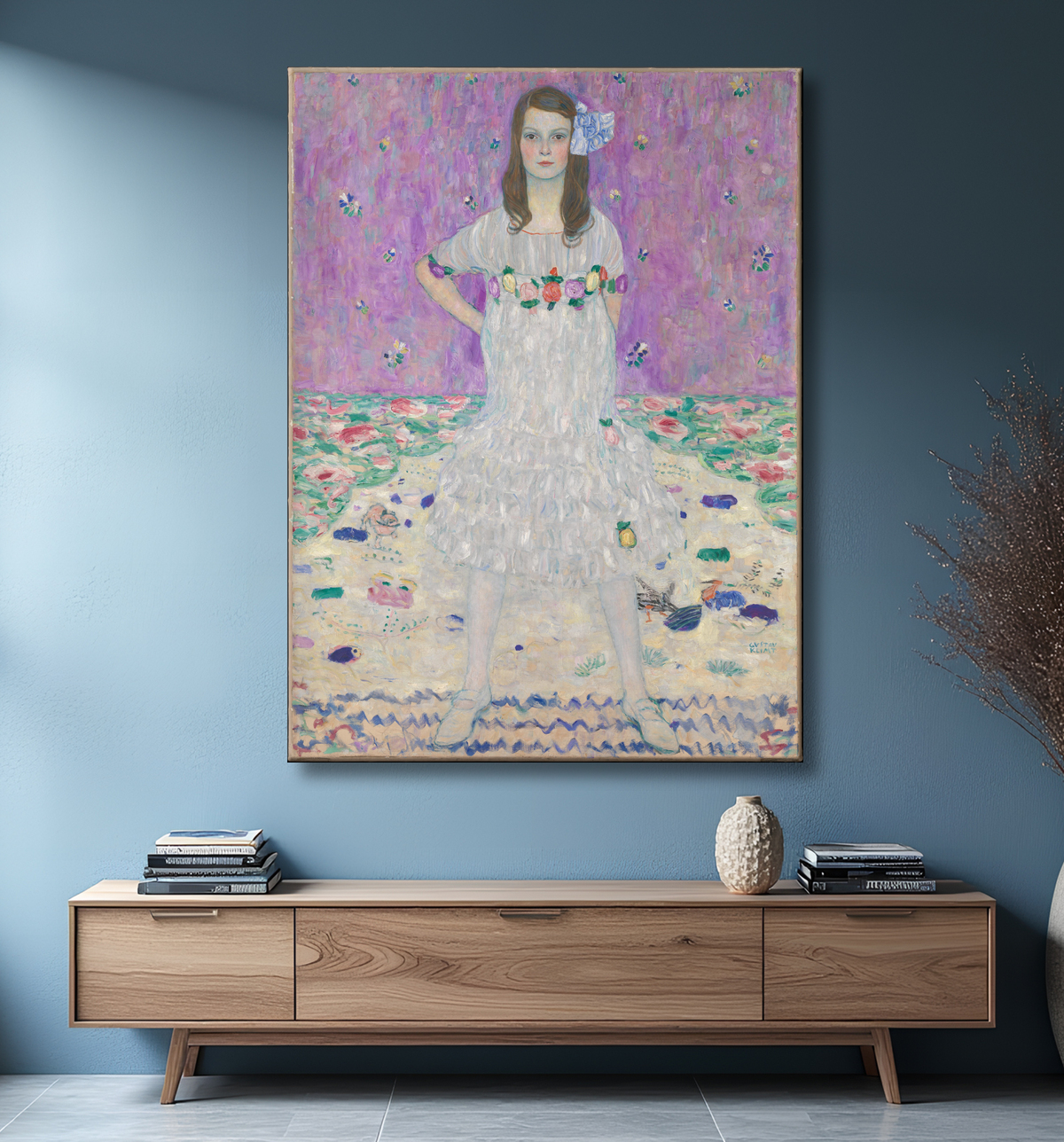 Reproduction Mäda Primavesi (1903-2000) de Gustav Klimt avec decor