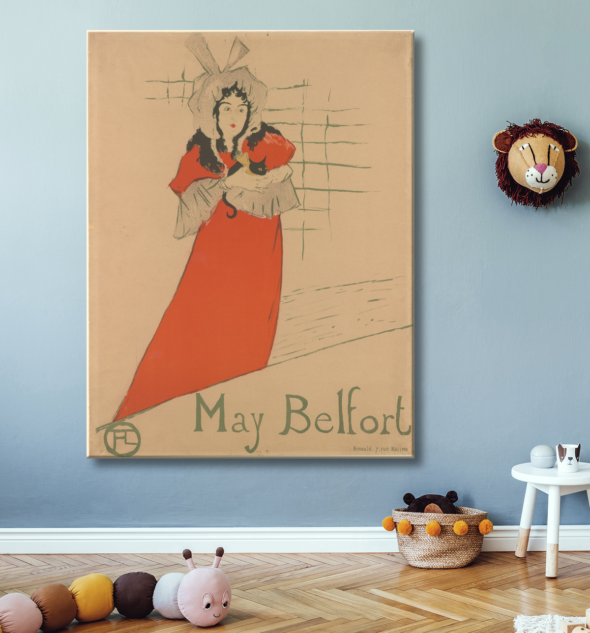 Reproduction Mai Belfort de Henri de Toulouse-Lautrec avec decor