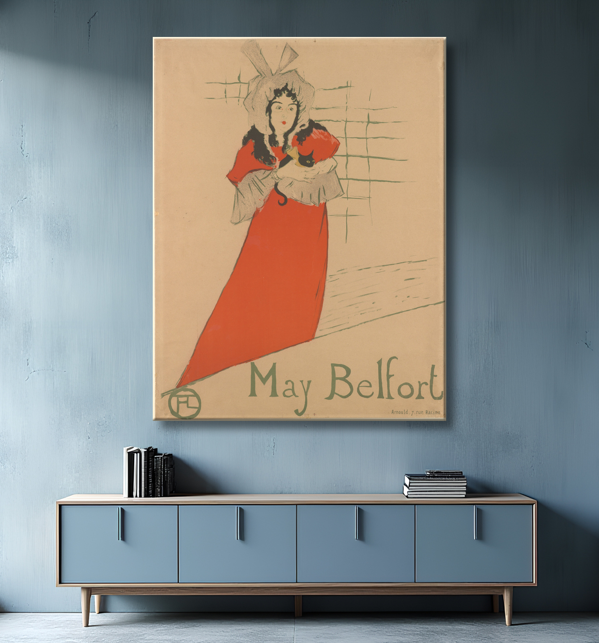 Reproduction Mai Belfort de Henri de Toulouse-Lautrec avec decor