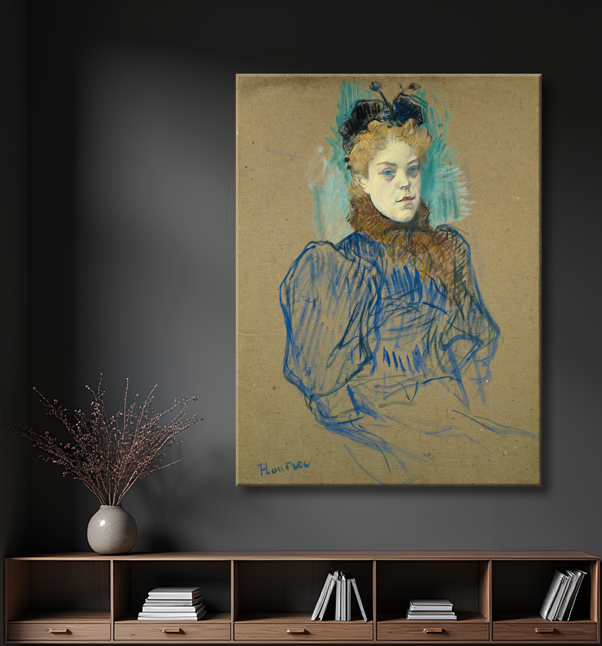Reproduction Mai Milton de Henri de Toulouse-Lautrec avec decor