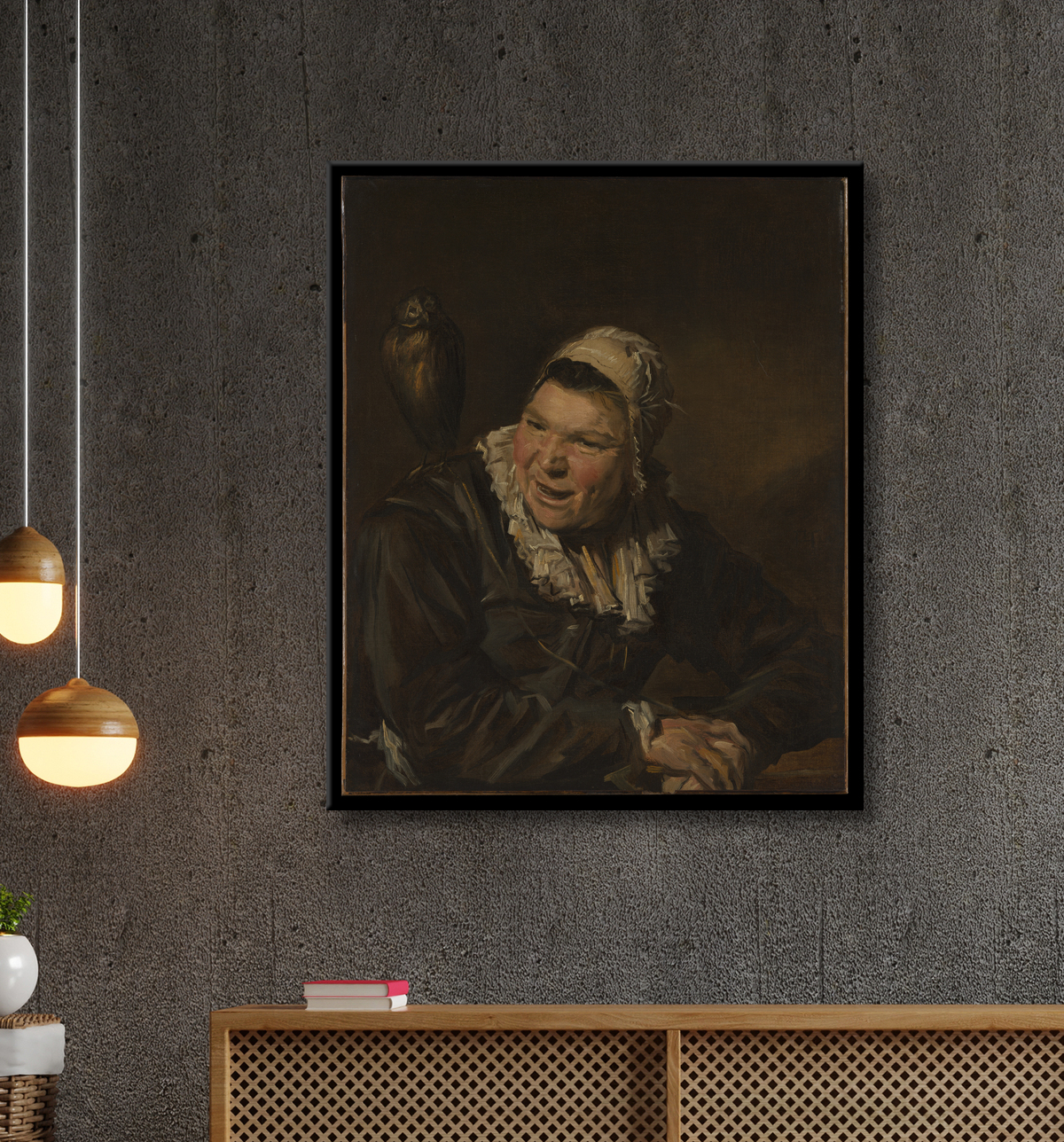 Reproduction Malle Babbé de Frans Hals avec decor