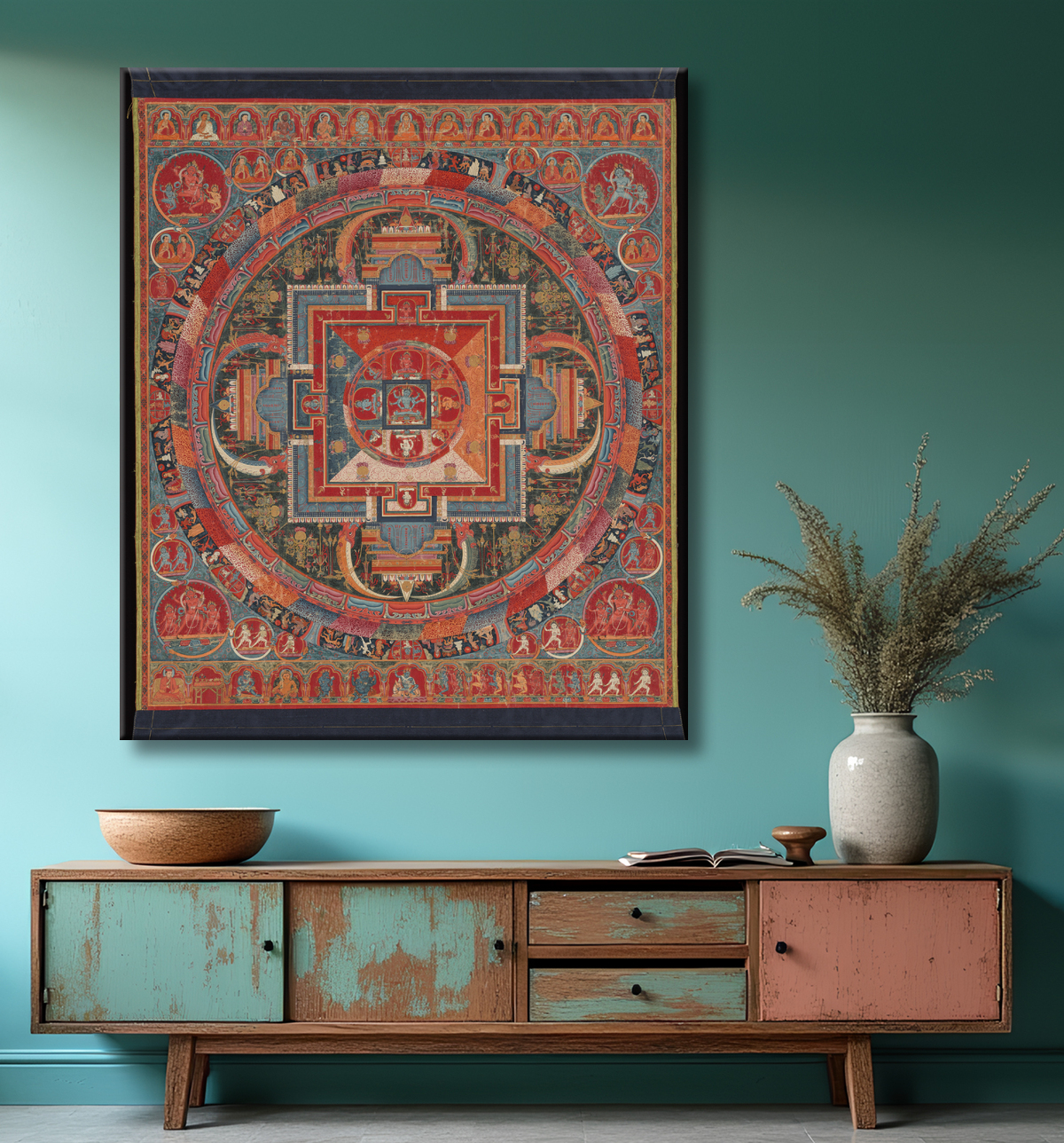 Reproduction Mandala de Jnanadakini avec decor