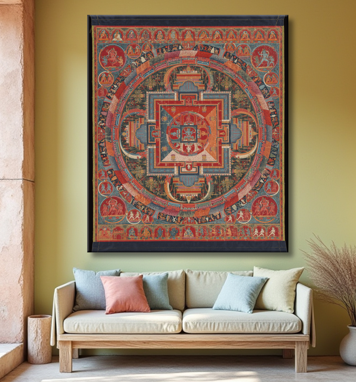 Reproduction Mandala de Jnanadakini avec decor