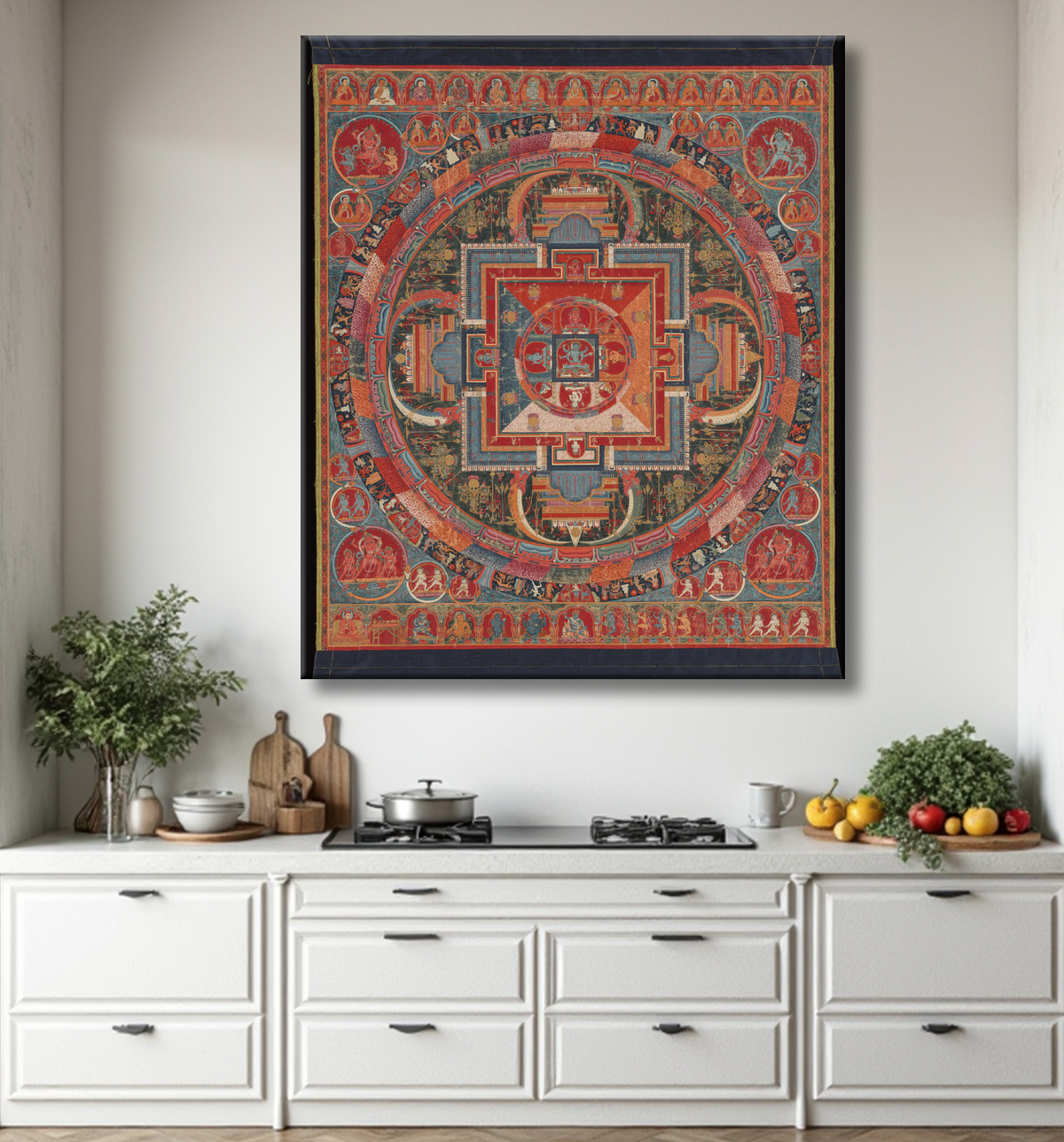 Reproduction Mandala de Jnanadakini avec decor