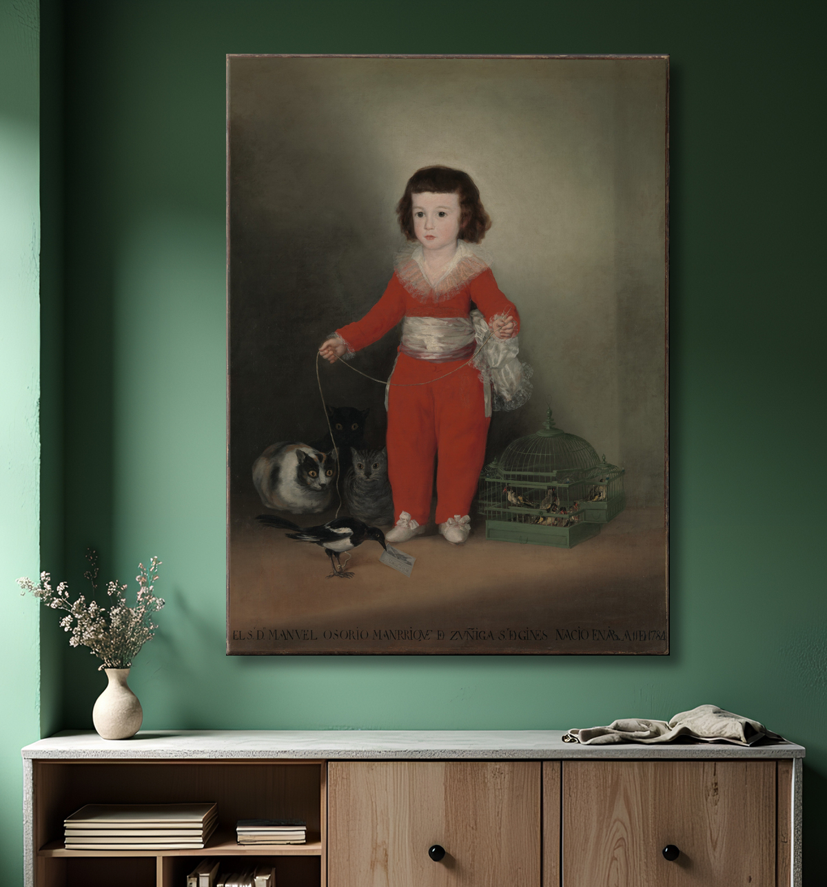 Reproduction Manuel Osorio Manrique de Zuñiga (1784–1792) de Goya (Francisco de Goya y Lucientes) avec decor