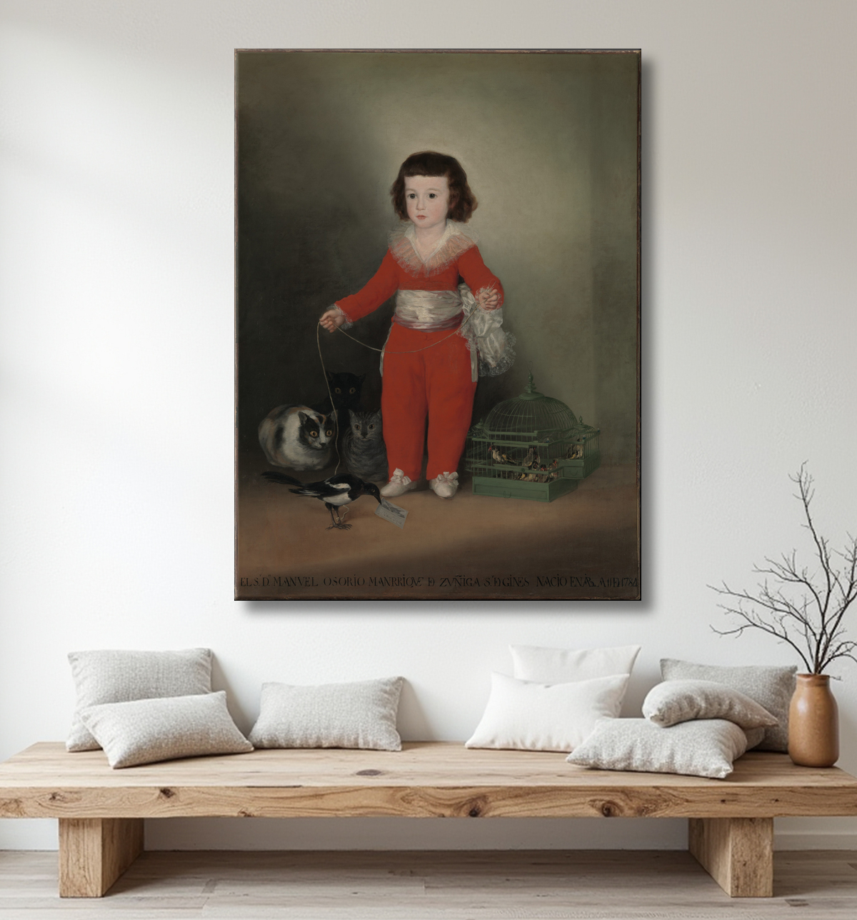 Reproduction Manuel Osorio Manrique de Zuñiga (1784–1792) de Goya (Francisco de Goya y Lucientes) avec decor