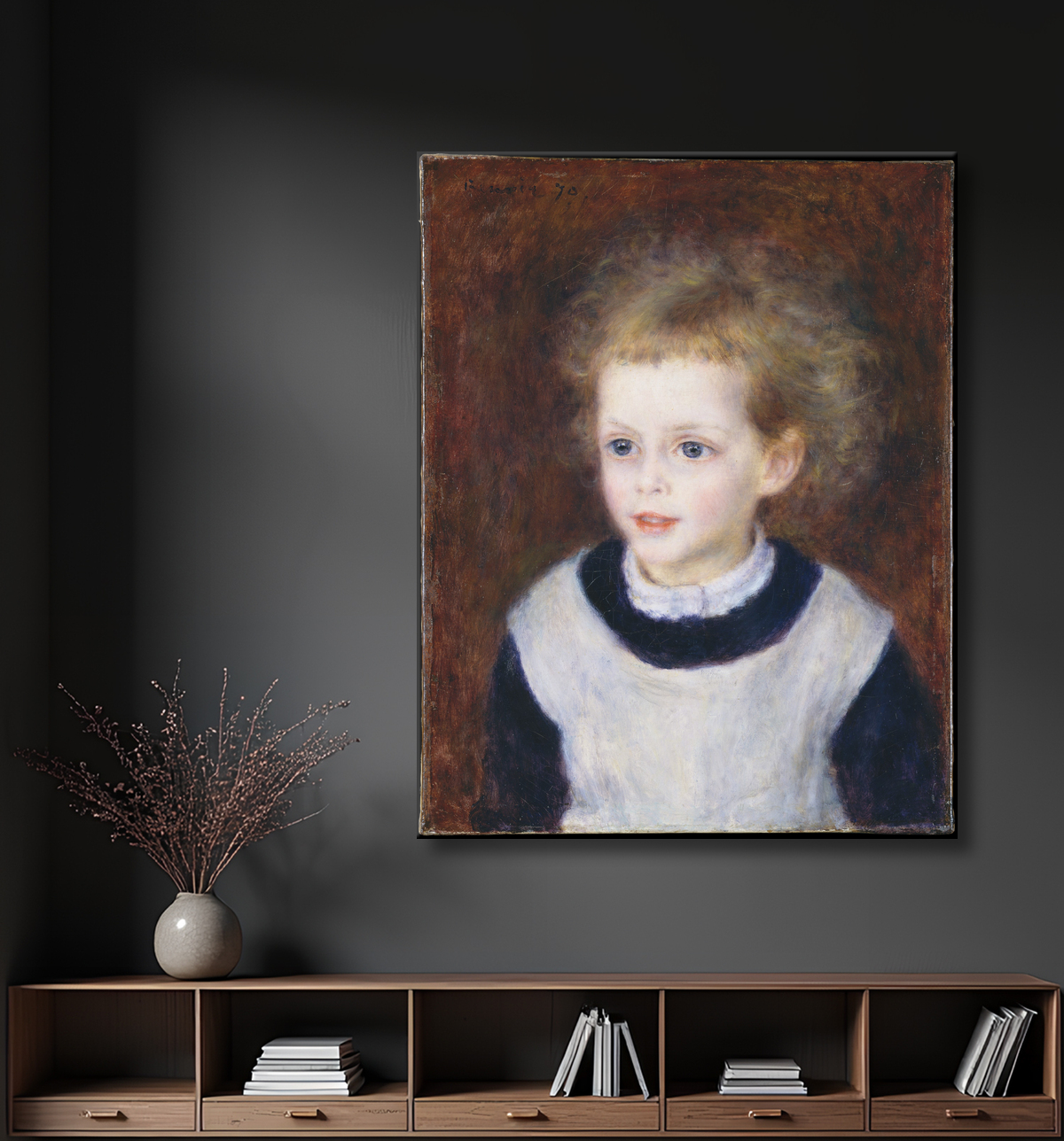 Reproduction Marguerite-Thérèse (Margot) Berard (1874–1956) de Auguste Renoir avec decor