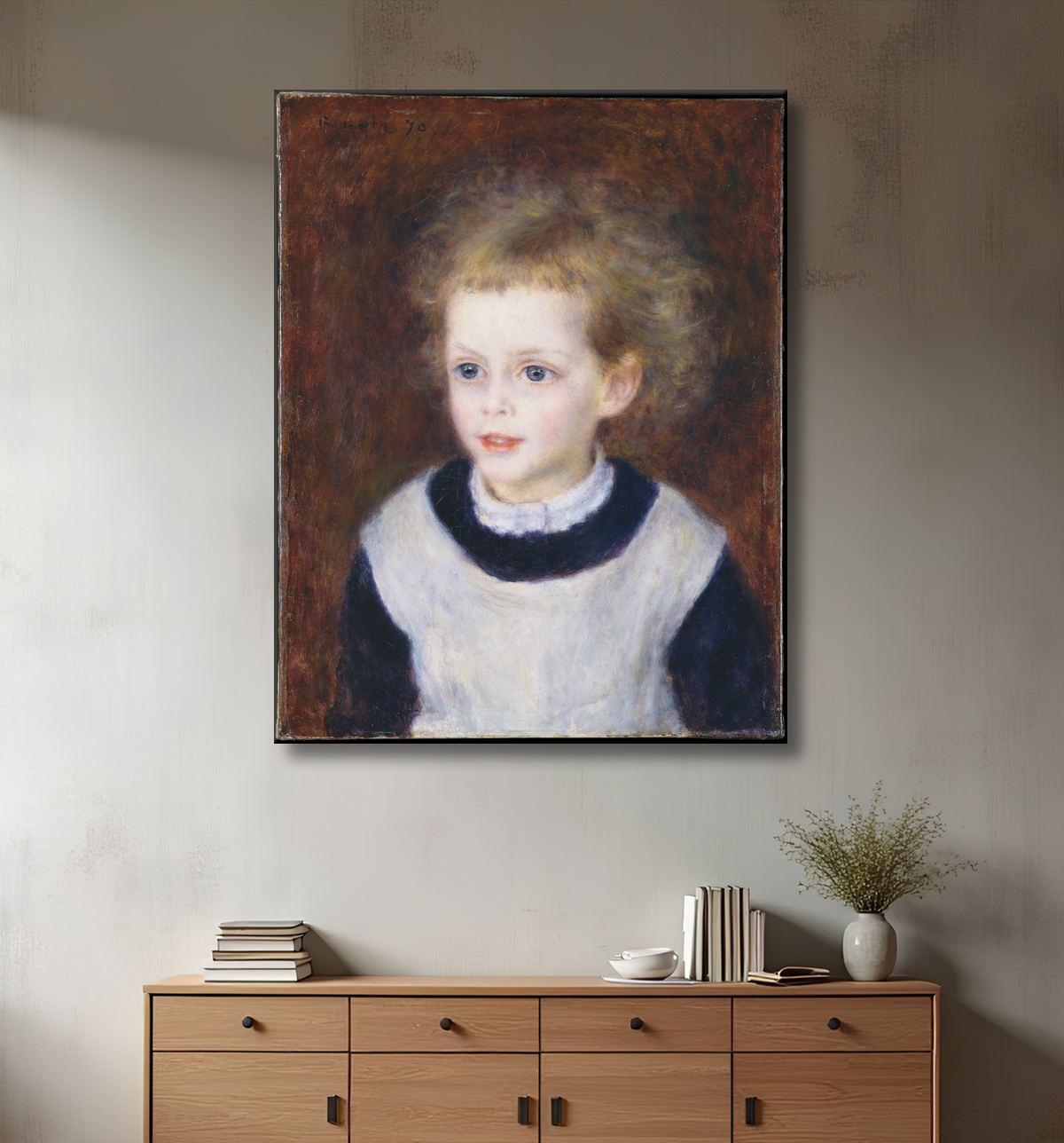 Reproduction Marguerite-Thérèse (Margot) Berard (1874–1956) de Auguste Renoir avec decor