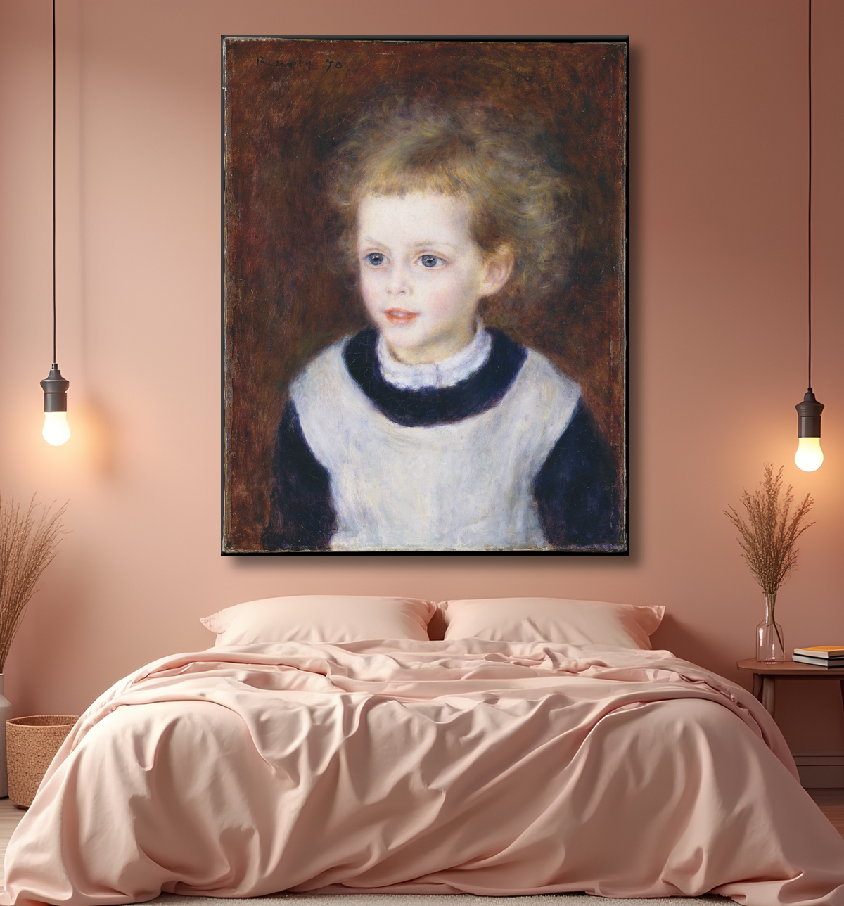 Reproduction Marguerite-Thérèse (Margot) Berard (1874–1956) de Auguste Renoir avec decor